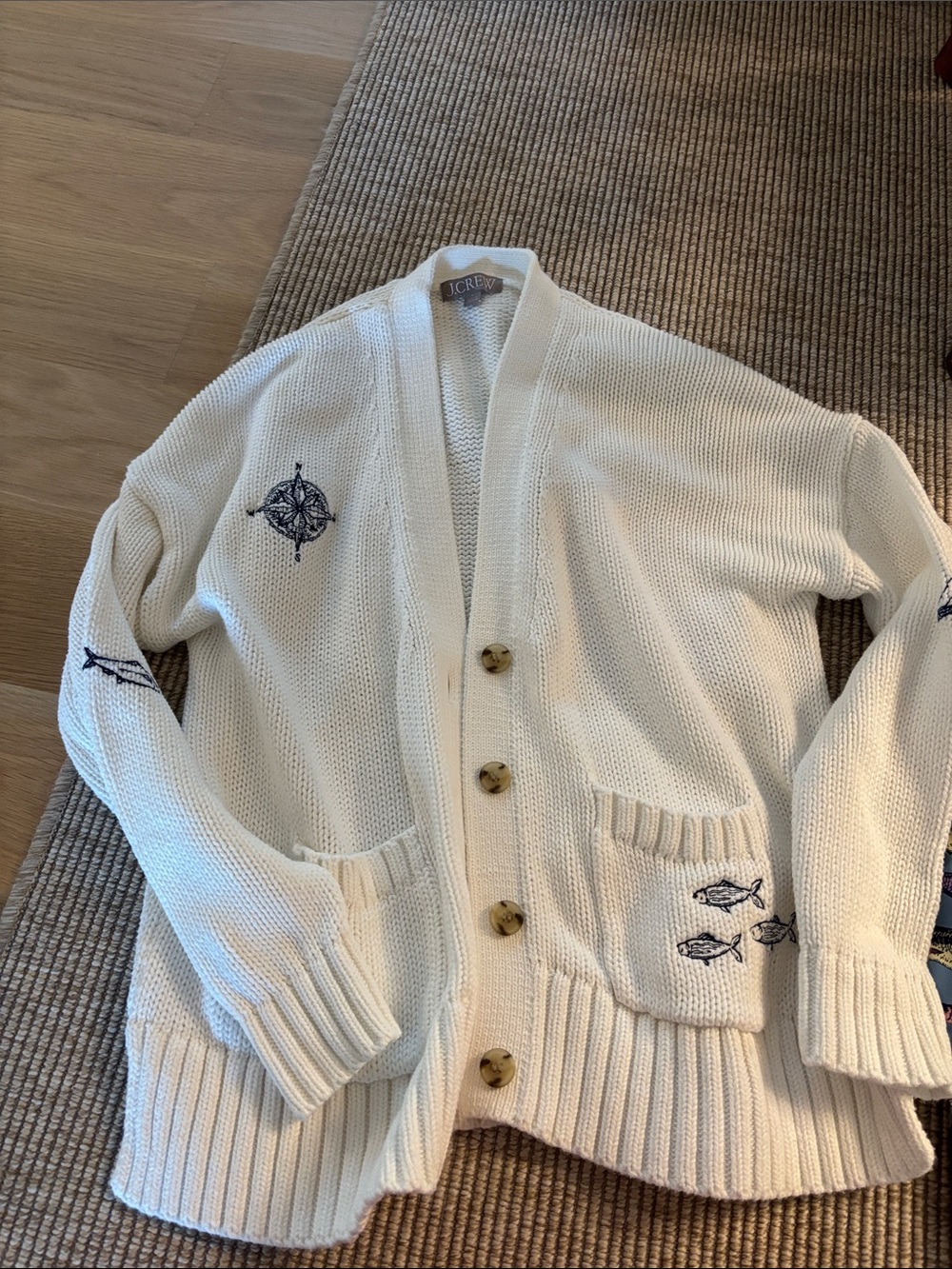 NWOT !!! Classic jcrew white cardigan. Small